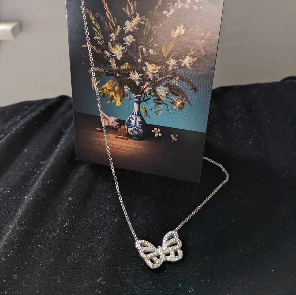 Swarovski crystals butterfly necklace